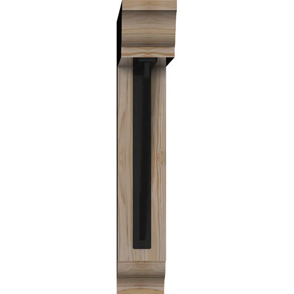 Ekena Millwork 3 1/2 inchw x 20 inchd x 23 inchh Traditional Traditional Ironcrest Smooth BRACKET, Douglas Fir (1 1/2 inchw x 12