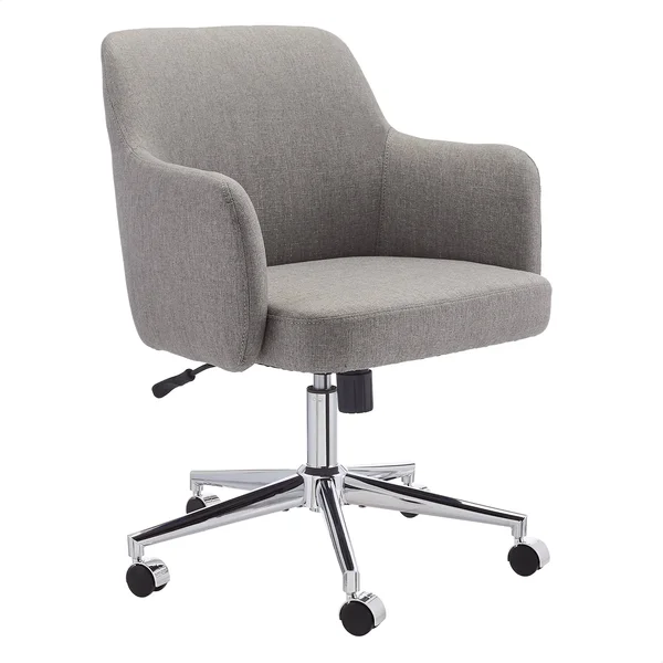 Amazon Basics Twill Fabric Adjustable Swivel Office Chair - Light Grey