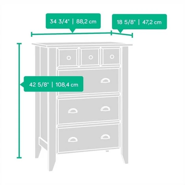 Home Square 2 Piece Bedroom Set with Dresser and Chest in Oiled Oak