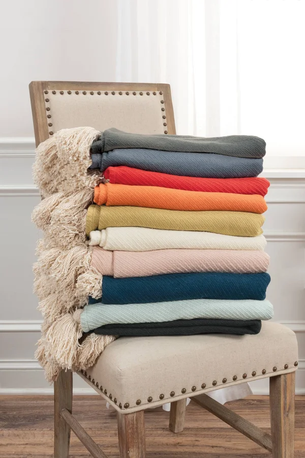 50x22x60x22 Solid Throw Orange - Rizzy Home