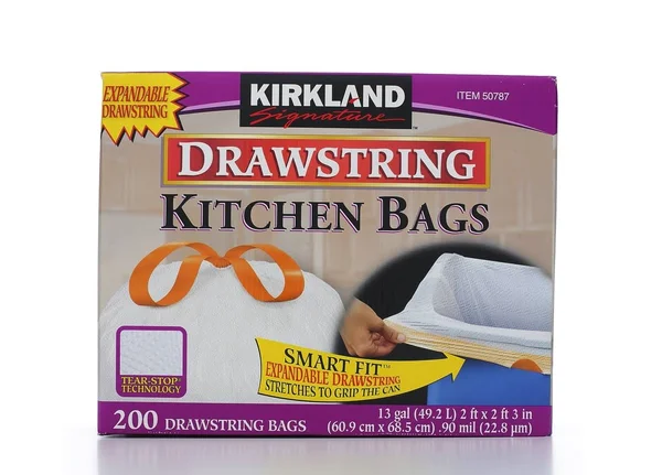 Kirkland Signature Drawstring Kitchen Trash Bags - 13 Gallon - 200 Count