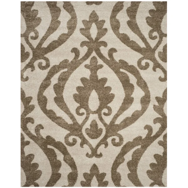 Safavieh Florida Shag Cream & Beige 8&-6x22 x 12& Rug