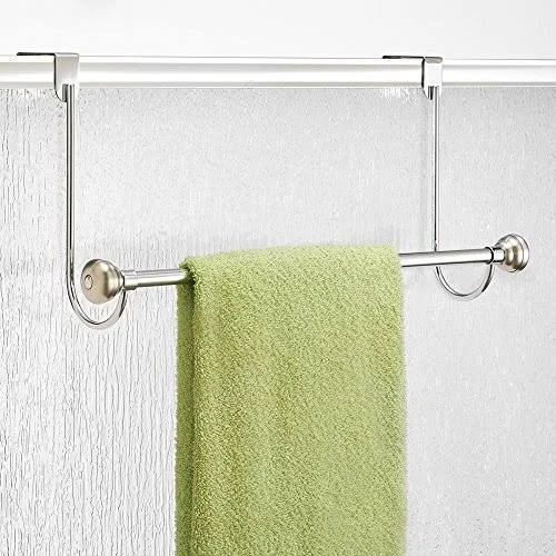 Interdesign York Over Shower Door Towel Rack Bar for Bathroom - Chrome/Stainless