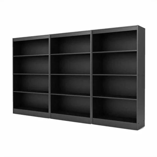 South Shore Axess 4-Shelf Wall Bookcase - Pure Black