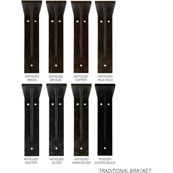 Ekena Millwork 2x22W x 10x22D x 10x22H Traditional Steel BRACKET - Unfinished