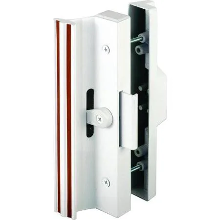 Prime Line C1116 141845 Door Handle Sliding Alum/White - Size: 4 in