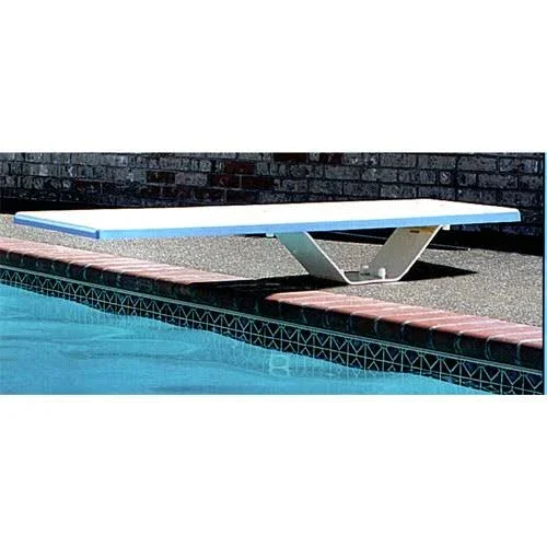 6& Frontier II Silver Gray Diving Board & White Spring Stand