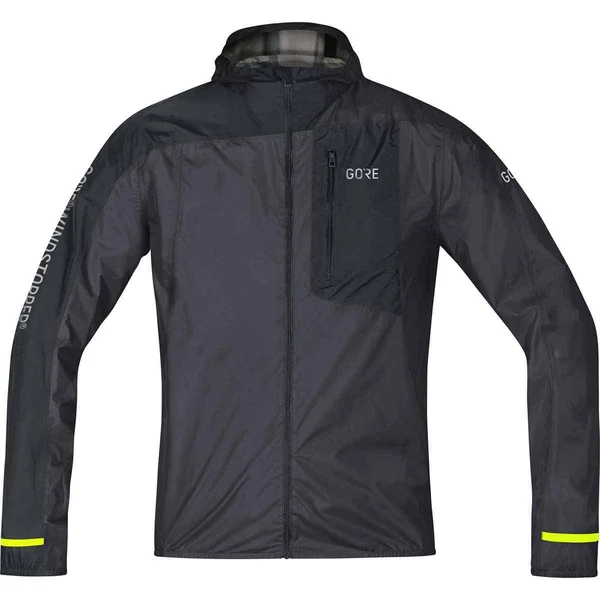 Gore Wear R7 Gore Windstopper Light Hooded Jacket - Men's Terra Grey/Black - L