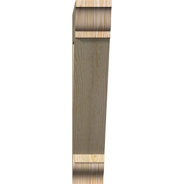 Ekena Millwork BKT04X22X22TRA01RDF Traditional Rough Sawn BRACKET - 4x22 Width x 22x22 Depth x 22x22 Height, Douglas Fir