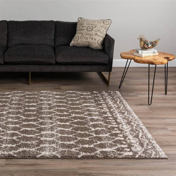 Addison Rugs Reston Vintage Trellis Khaki/Ivory Area Rug - 8' x 10'