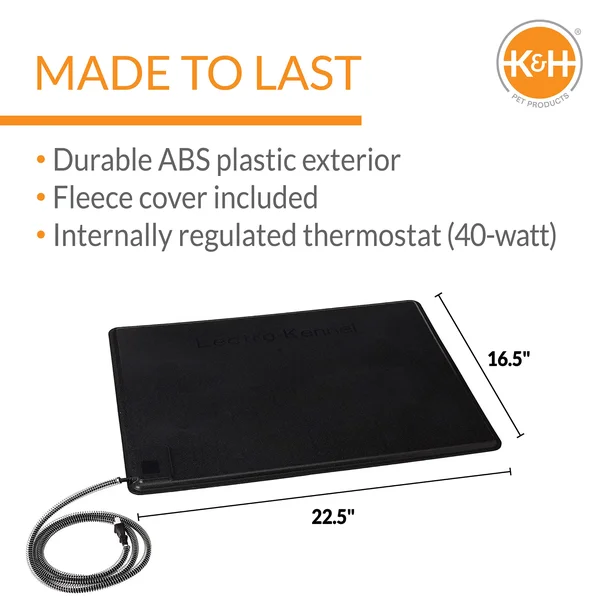 Ku0026H Pet Products Lectro-Kennel Heated Pad - Medium