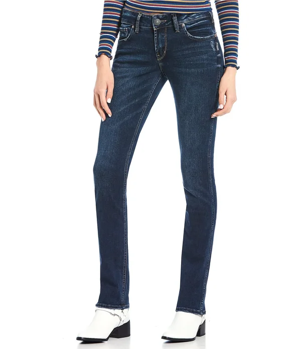 Silver Women's Elyse Rinse Wash Jeans - Straight Leg