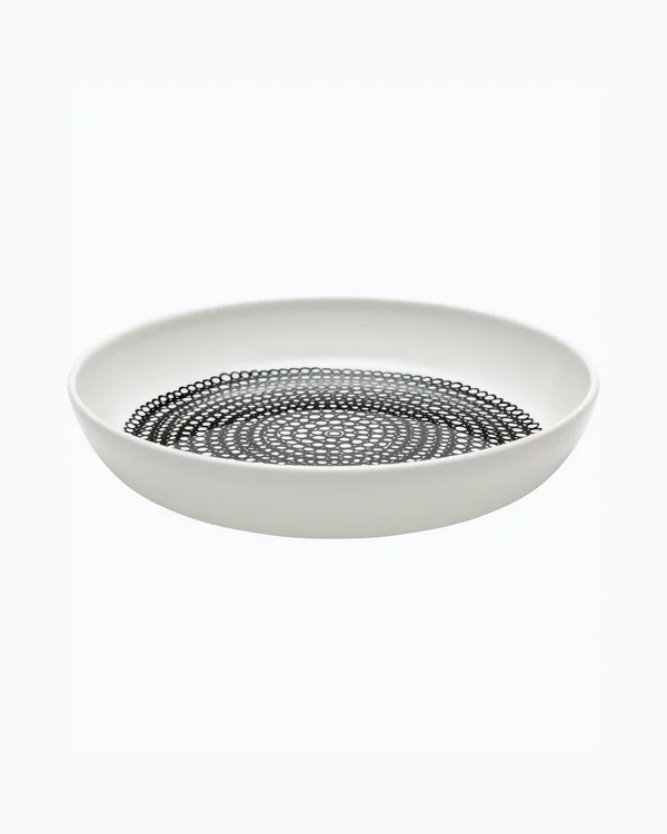 Marimekko Rasymatto White - Black Deep Plate
