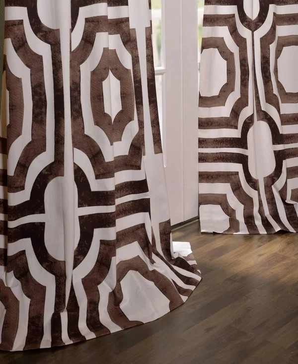 Mecca Printed Cotton Single Curtain Panel
