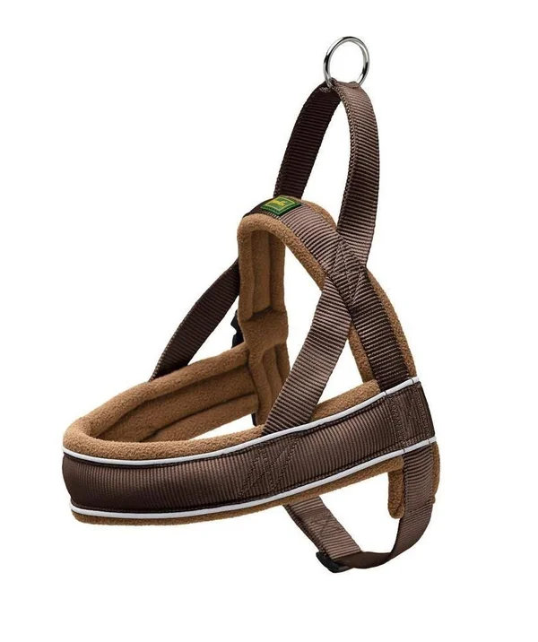 Hunter Norwegian Racing Nylon Harness Brown/fleece Cognac Medi