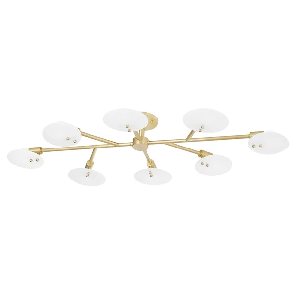 Mitzi H428808-PN Giselle 8 Light Semi Flush - Polished Nickel