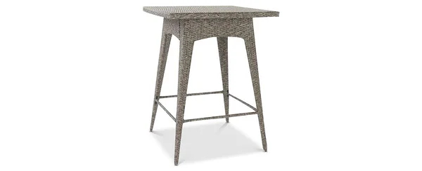 Dolben Outdoor Wicker Bar Table, Quick Ship - Black