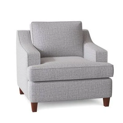 Wayfair Custom Upholstery Kaila 39x22 Wide Armchair Body Fabric: Zula Pumice