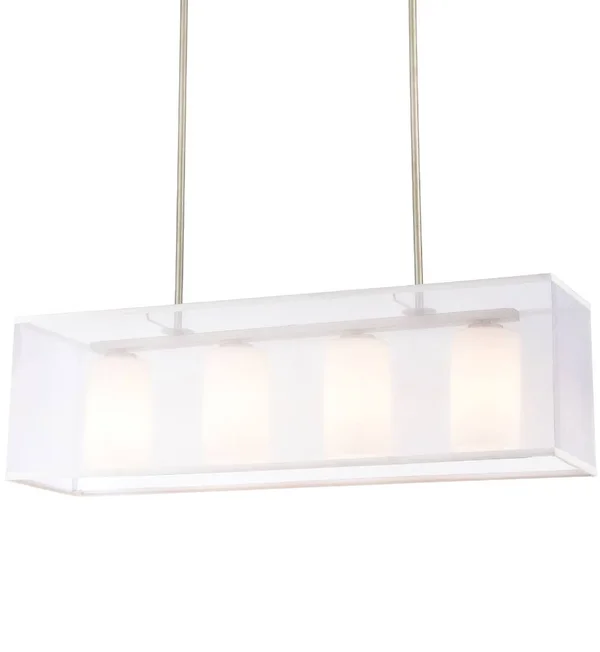 Elk Lighting Diffusion 4-Light Island Light in Aged Silver with Frosted Glass 57038/4