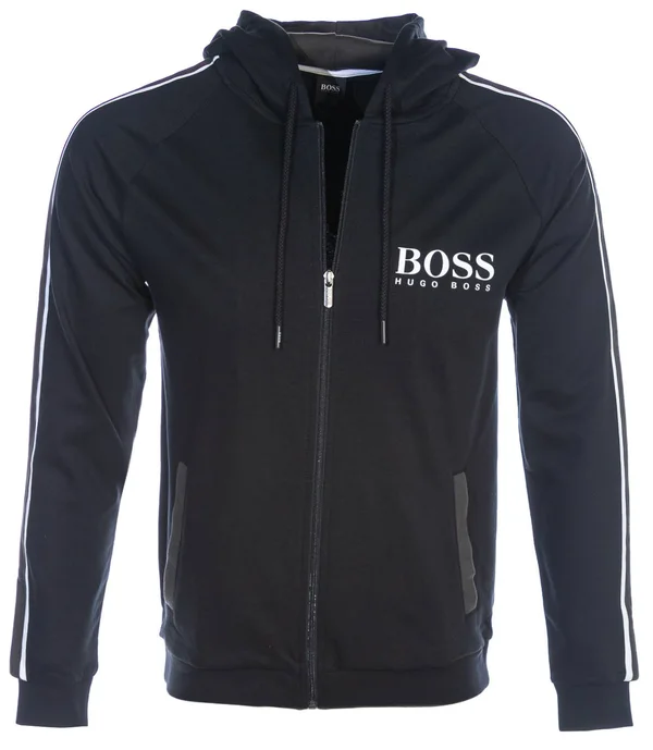 BOSS Bodywear Authentic Zip Through Hoody Black Large
