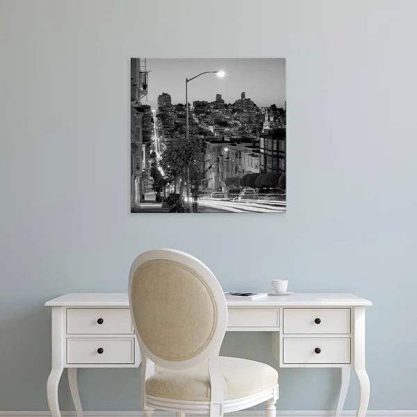 Easy Art Prints Alan Blaustein's 'San Francisco Skyline #2' Premium Canvas Art - 12 x 12 - Classic Black Frame