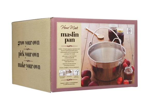 KitchenCraft Home Made Stainless Steel Maslin Pan with Handle, 9L