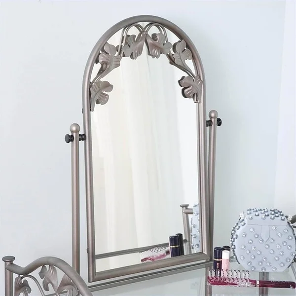 Belcrest Pewter Metal and Glass Vanity Set