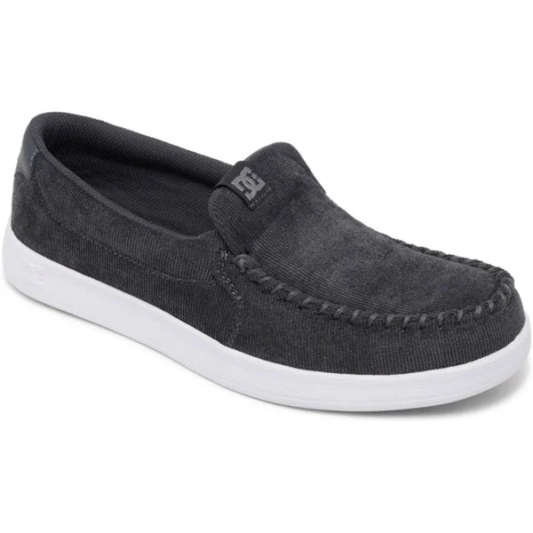 DC Mens Villain 2 Slip on Loafers - Black/Black/White, 8
