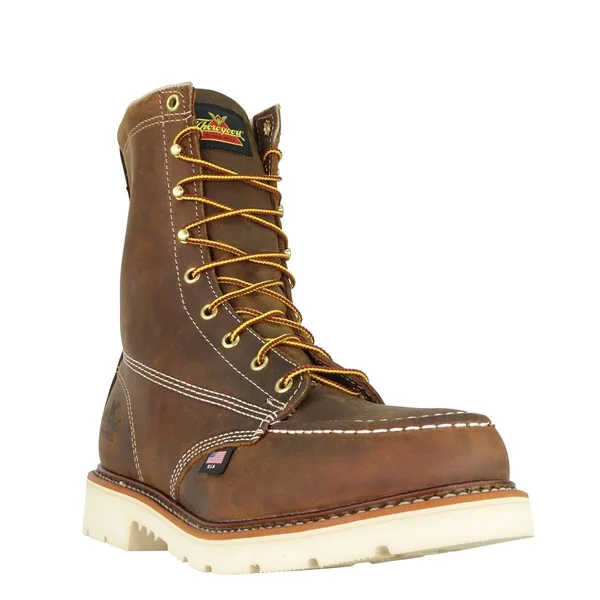 Thorogood 8x22 American Heritage Moc Toe Steel Toe Boots, Men's Brown