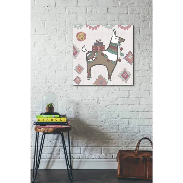 Epic Graffiti Playful Llamas I by Farida Zaman - Giclee Canvas Wall Art, 12x22X12x22 37x22 x 37x22