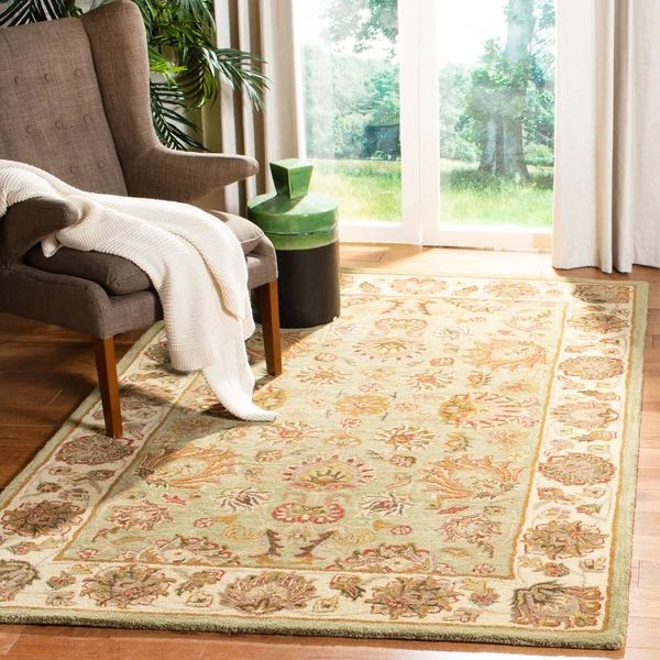 Safavieh Heritage HG343A Green, Gold 4& x 6& Area Rug