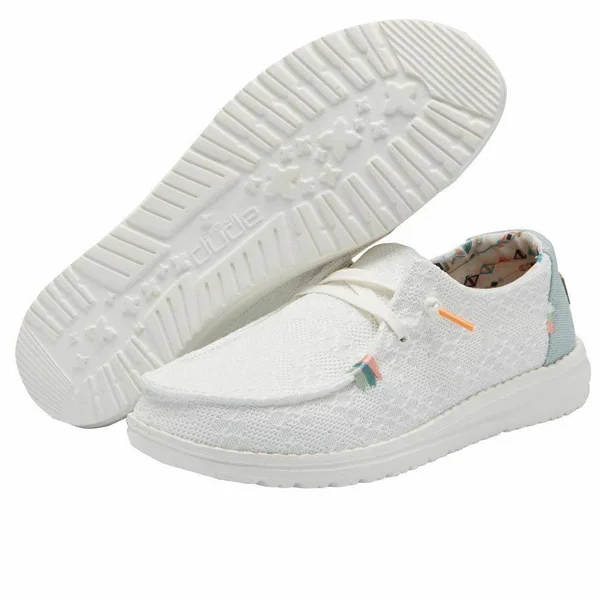 Hey Dude Wendy Boho Women's Shoes White/Crochet : 7 M