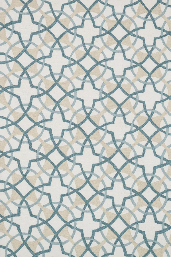 Loloi Francesca Fc-42 7&6x22 x 9&6x22 Ivory - Teal Rug