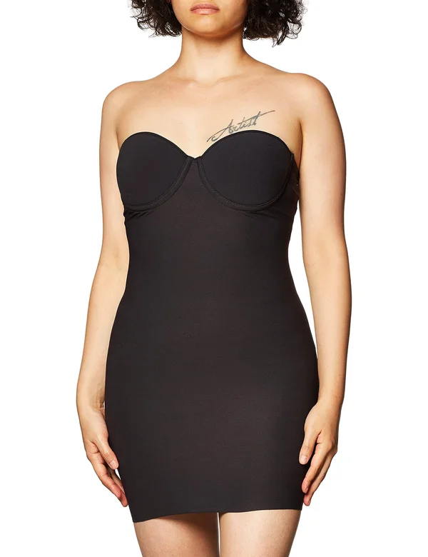 Naomi & Nicole Luxurious Shaping Convertible Strapless Bra Slip 7777 - Women's, Size: - Black - 40 C