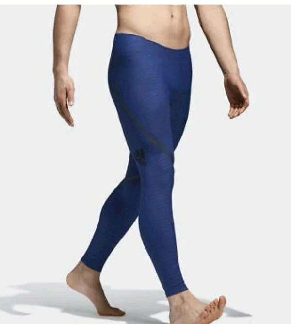 $150.00 MSRP Adidas Alphaskin Seamless Mens Training Tights ink Blue 2XL XXL
