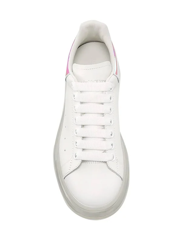 Alexander McQueen Men's Men's Oversized Gel Sole Leather Platform Sneakers - White Multi - Size 12.5