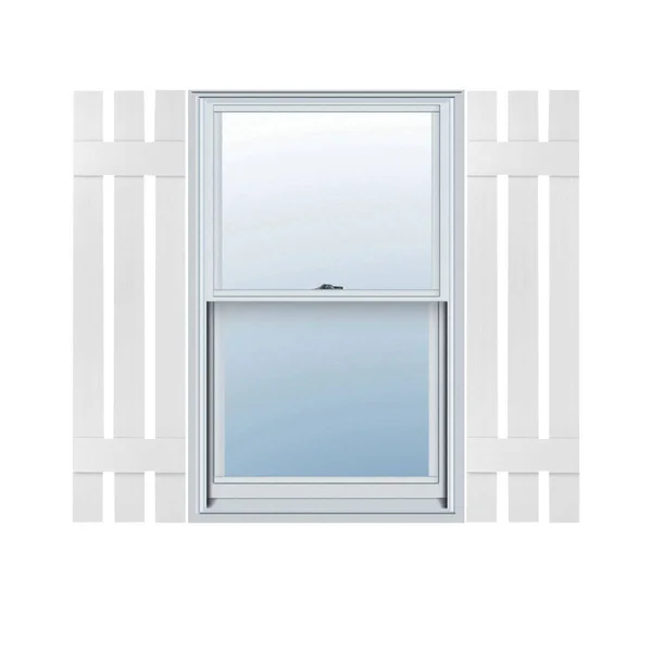 12x22W x 35x22H Lifetime Vinyl, Standard Three Board Spaced, Board-n-Batten Shutters, w/Installation Shutter-Lok&s & Matchin