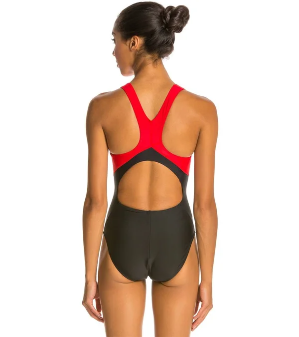 TYR Alliance T - Splice Maxfit Women's Swimsuit Black/Red 34