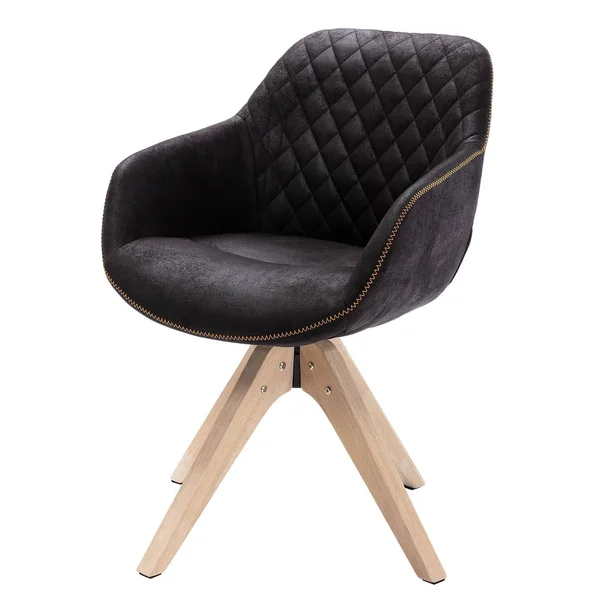 KINWELL, Modern Swivel Accent Armchair Black