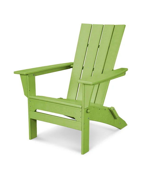 POLYWOOD Quattro Folding Adirondack: Lime, 20.50" x 15.00" x 17.75"