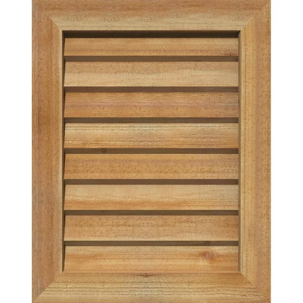 Ekena Millwork GVWVE18X2202RDUWR 18x22W x 22x22H Vertical Gable Vent (23x22W x 27x22H Frame Size): Unfinished, Non-Functional, R