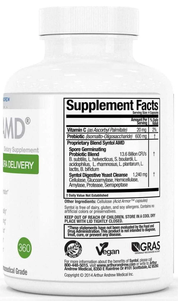 Arthur Andrew Medical Syntol Advanced Microflora Delivery - Capsules - 360 count