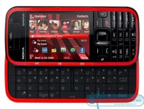 Nokia Unlocked 5730 XpressMusic GSM, 3g, gps Cell Phone---red, blue, 112 x 51 x 15.4 mm