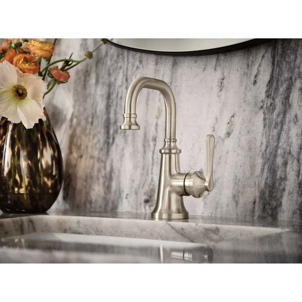 Moen S44101BL Colinet Single Hole Bathroom Faucet Finish: Matte Black