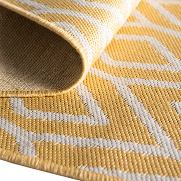 Jill Zarin Turks & Caicos Indoor Outdoor Rug - Yellow, 5x8 ft