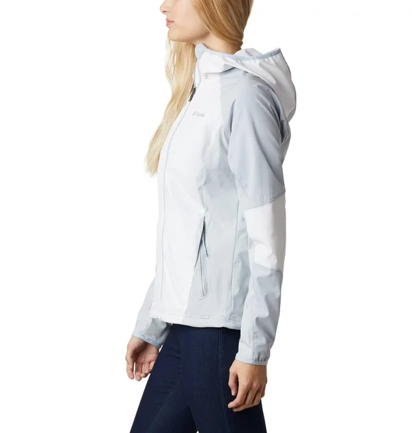 Columbia Sweet As Softshell Hoodie - White - Cirrus Grey - Softshell Jackets M