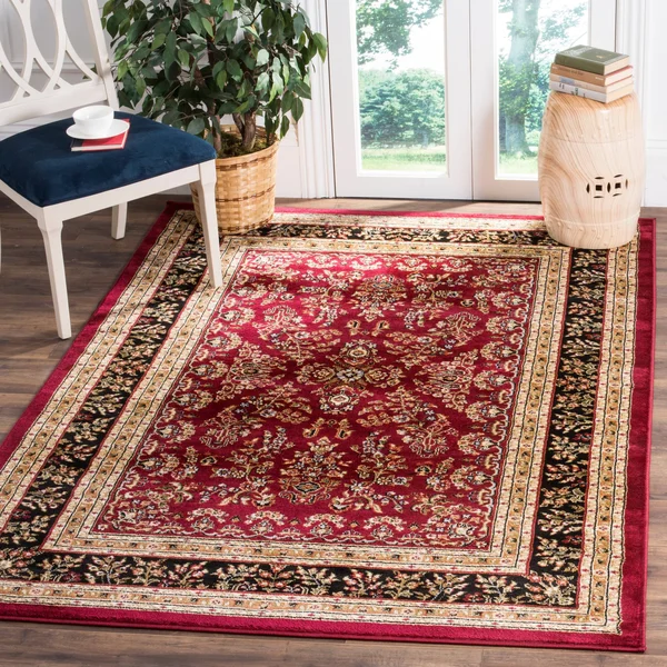 Safavieh Lyndhurst LNH331B 3&3x22 x 5&3x22 Red, Black Area Rug