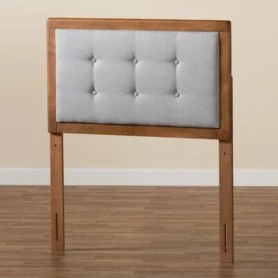 Nesbitt Twin Upholstered Panel Headboard Wade Logan Color: Light Gray