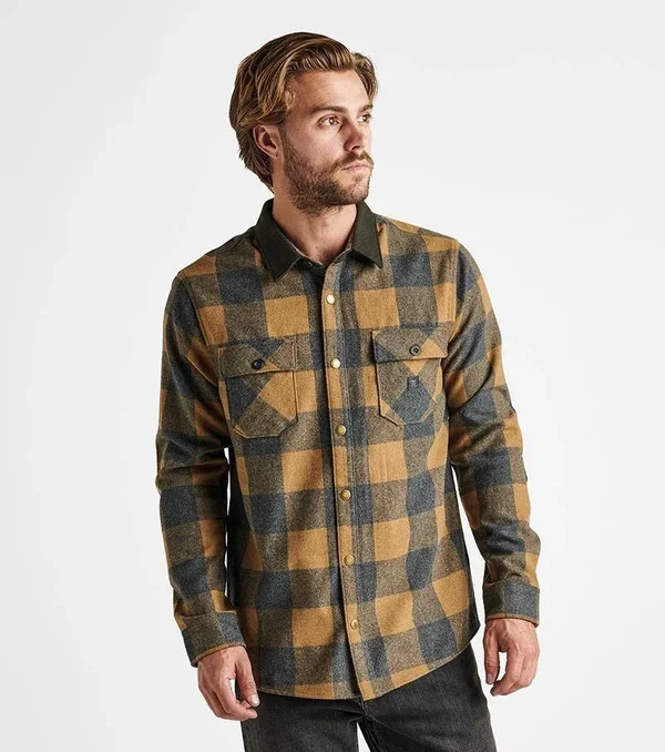 Roark Revival Nordsman Flannel Shirt - Men's Burgundy - XXL