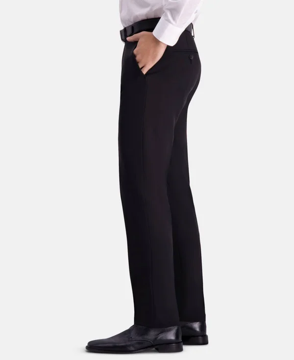 Haggar Blue Active Series Straight Fit Flat Front Dress Pants